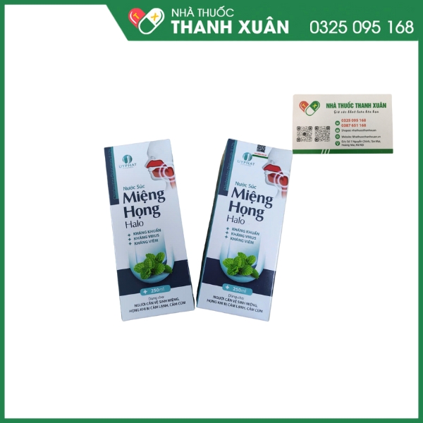 Nước Súc Miệng Họng Halo giúp làm sạch vùng miệng